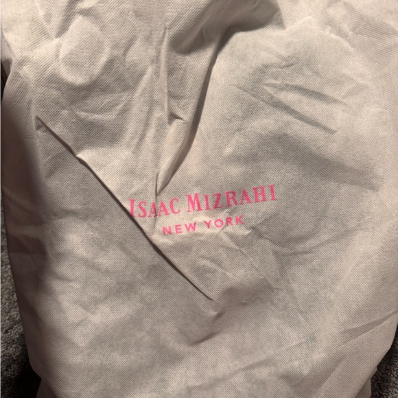 Isaac Mizrahi navy leather backpack - Picture 6 of 7